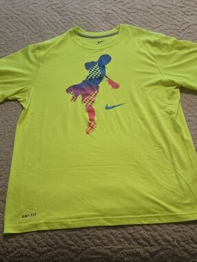 Nike Neon Yellow Short Sleeve Graphic Dri-FIT Tee